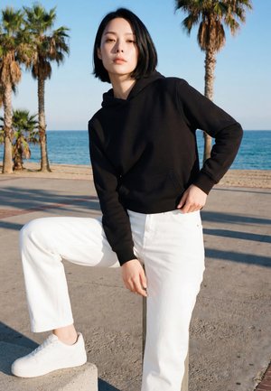 Urban Classics URBAN CLASSICS LADIES FLUFFY HOODY - Felpa con cappuccio - black