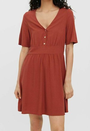 Abito a camicia - cognac