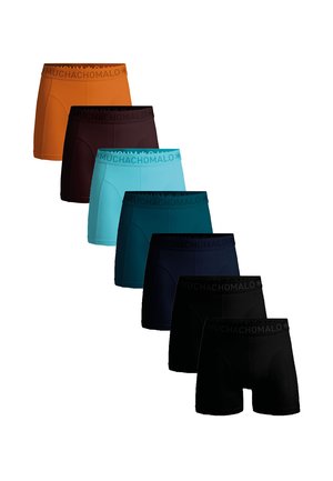7-PACK - Úzke boxerky - black blue green brown orange