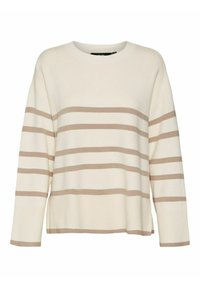 Vero Moda VMSABA LS O-NECK STRIPE GA NOOS - Maglione - birch