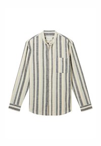 TOM TAILOR DENIM GESTREIFTES - Hemd - black bright orange stripe