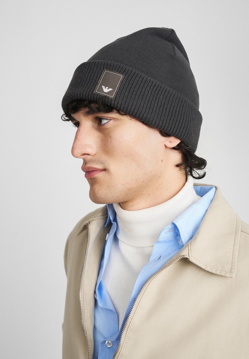 Emporio Armani BEANIE - Beanie - raven/black - Zalando.co.uk