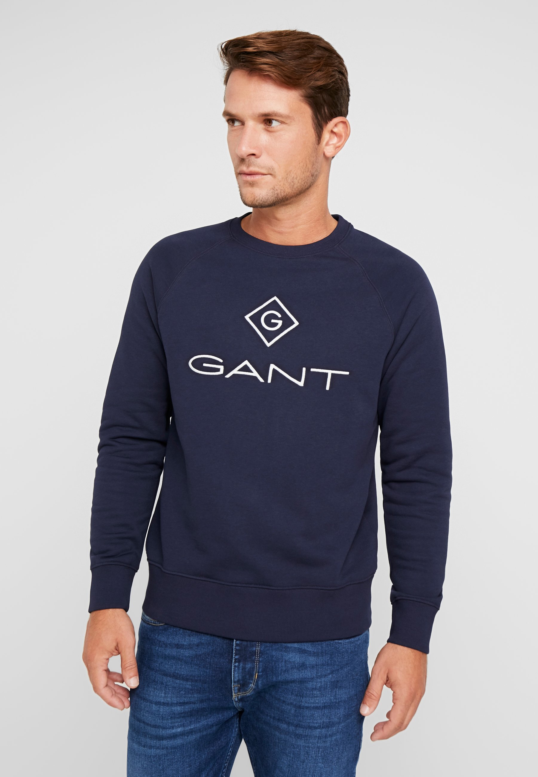 GANT LOCK UP CREW NECK - Sudadera - evening blue/azul marino - Zalando.es