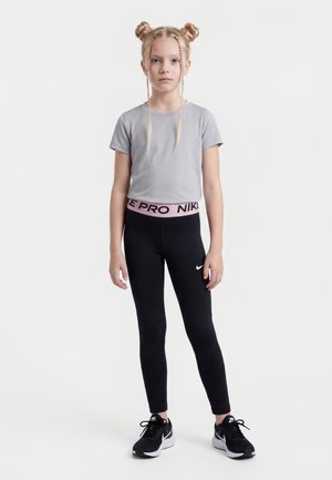 Nike Performance UNISEX - Legging - black/med soft pink/white