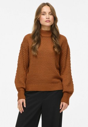 VILA, KNITTED PULLOVER VILIOMY HIGH NECK - Pullover - argan oil