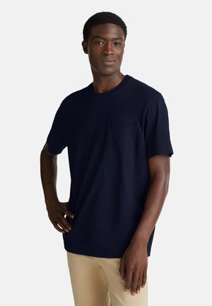 WITH POCKET - T-shirt basic - blue