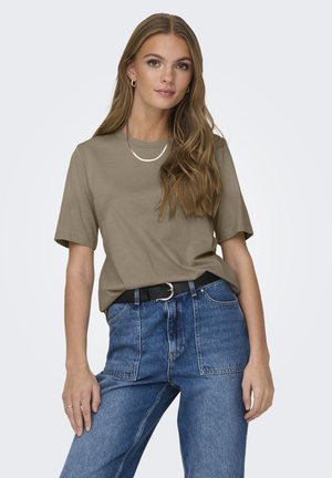 ONLY, SS TEE NOOS - T-shirt basic - walnut
