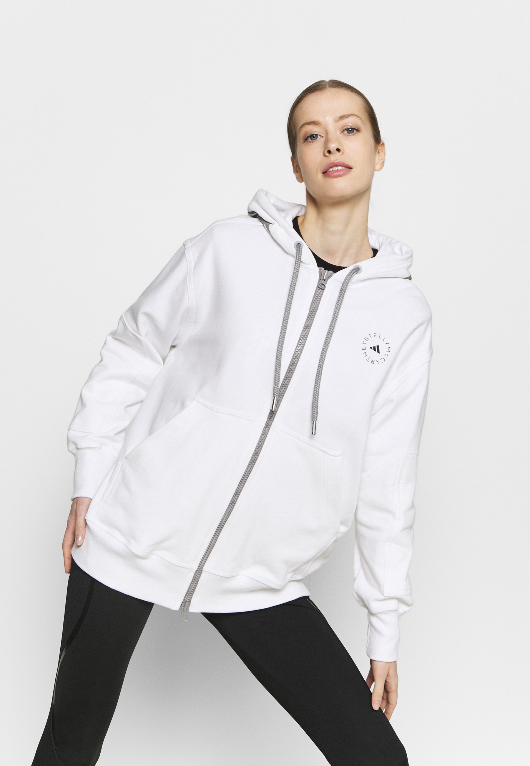 adidas by Stella McCartney HOODY Zip up sweatshirt white adidas by Stella McCartney HOODY Zip up sweatshirt white