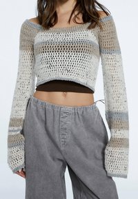 Stradivarius Strickpullover - light grey