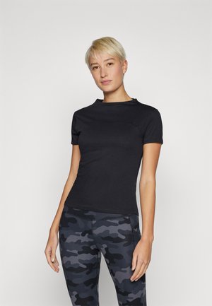 C-TECH FUNNEL NECK - Sports T-shirts - black