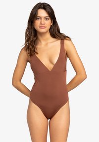 Roxy - SILKY ISLAND ONE PIECE - Swimsuit - root beer Thumbnail Image 1