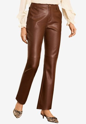 STRAIGHT - REGULAR FIT - Tygbyxor - brown