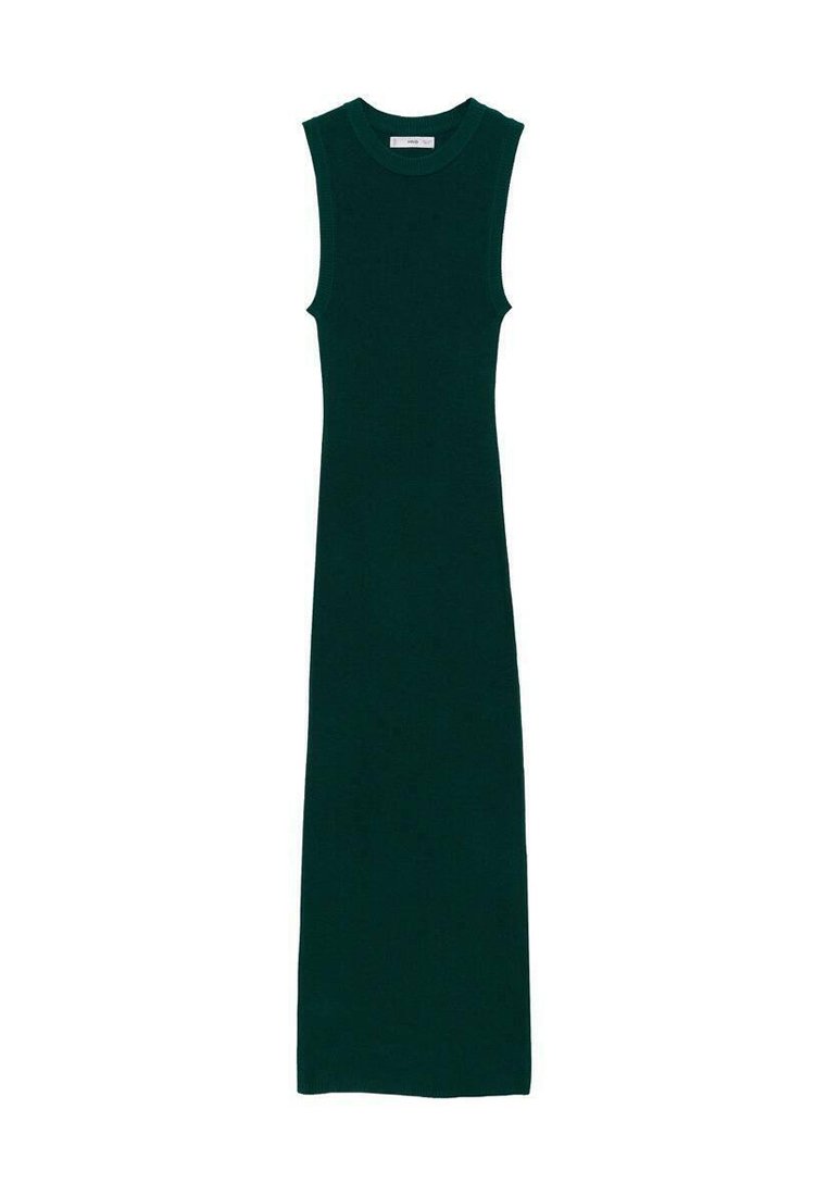 Mango Gebreide jurk donkergroen