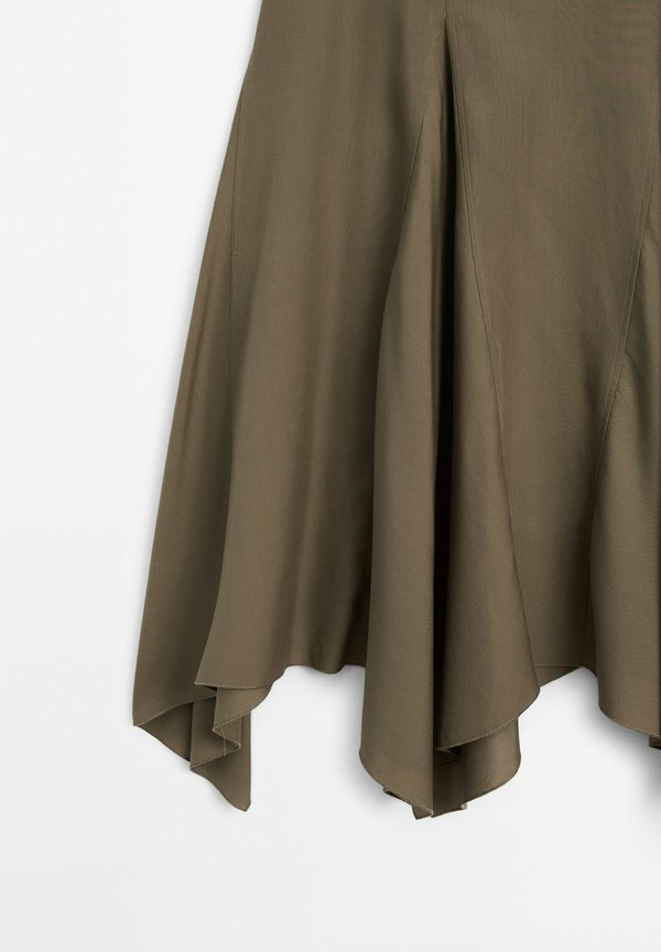 ASYMMETRIC FLOUNCE - A-line skirt - khaki3