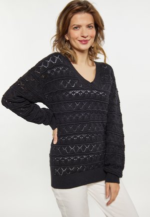 Strickpullover - schwarz