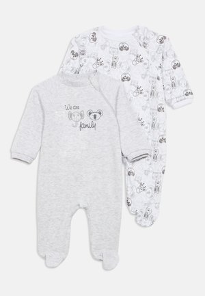 UNISEX 2 PACK - Salopetă bebeluși - white/grey