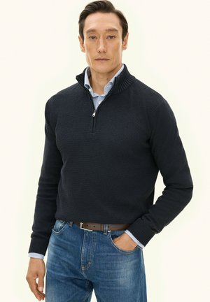 PONTAR HALF ZIP - Striktrøje - night blue