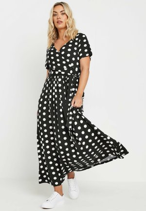 DOT PRINT - Jersey dress - black