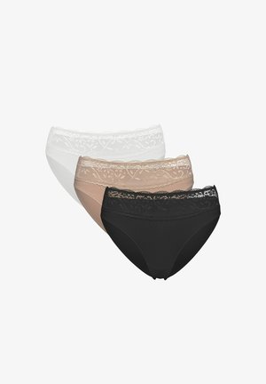 ESOTIQ, PLUM 3-PACK - Briefs - black beige white