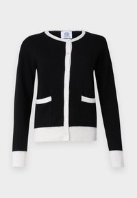 CONTRAST LOUNGE CARDI - Cardigan - black/organic white