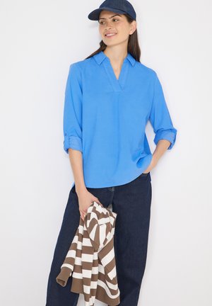 MIT TURN-UP - Bluse - blau