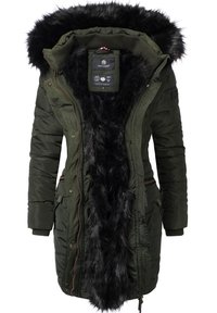 Navahoo Paula - Wintermantel - olive melange