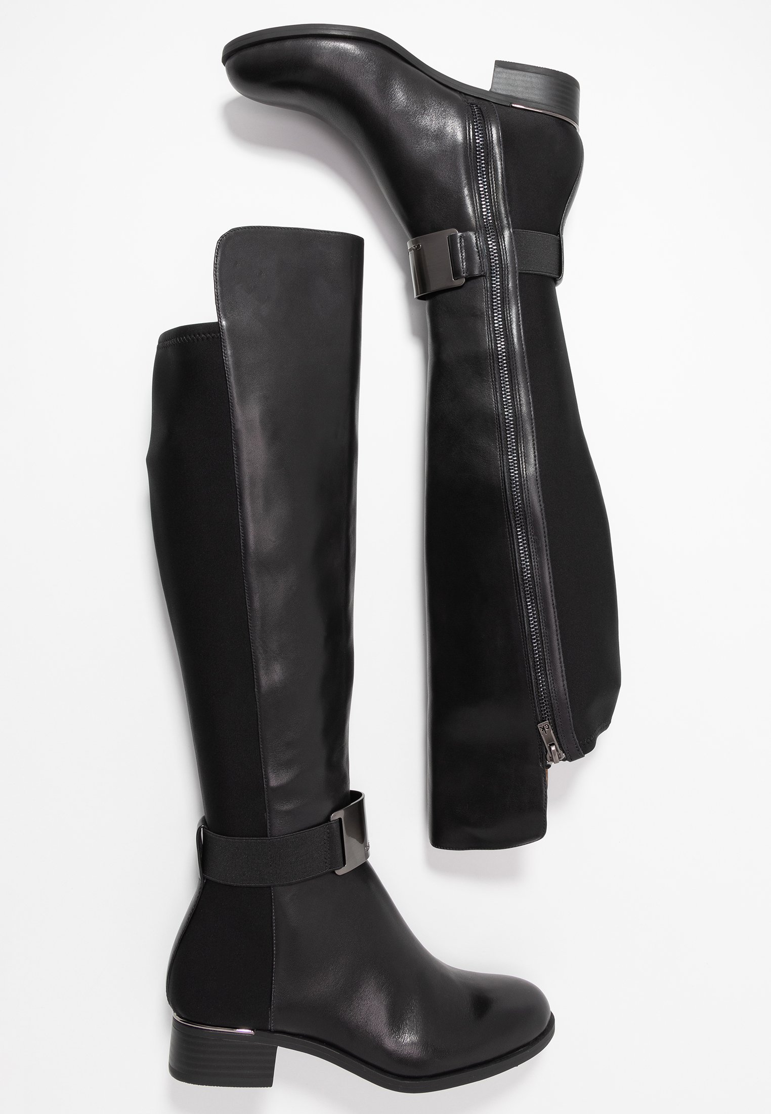 GENNIE Overknee laarzen blackgunmetal GENNIE Overknee laarzen blackgunmetal