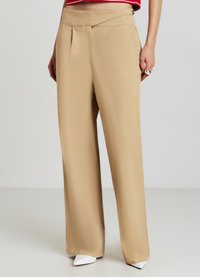 Calliope WIDE LEG CON FASCIA IN VITA - Stoffhose - beige chiaro