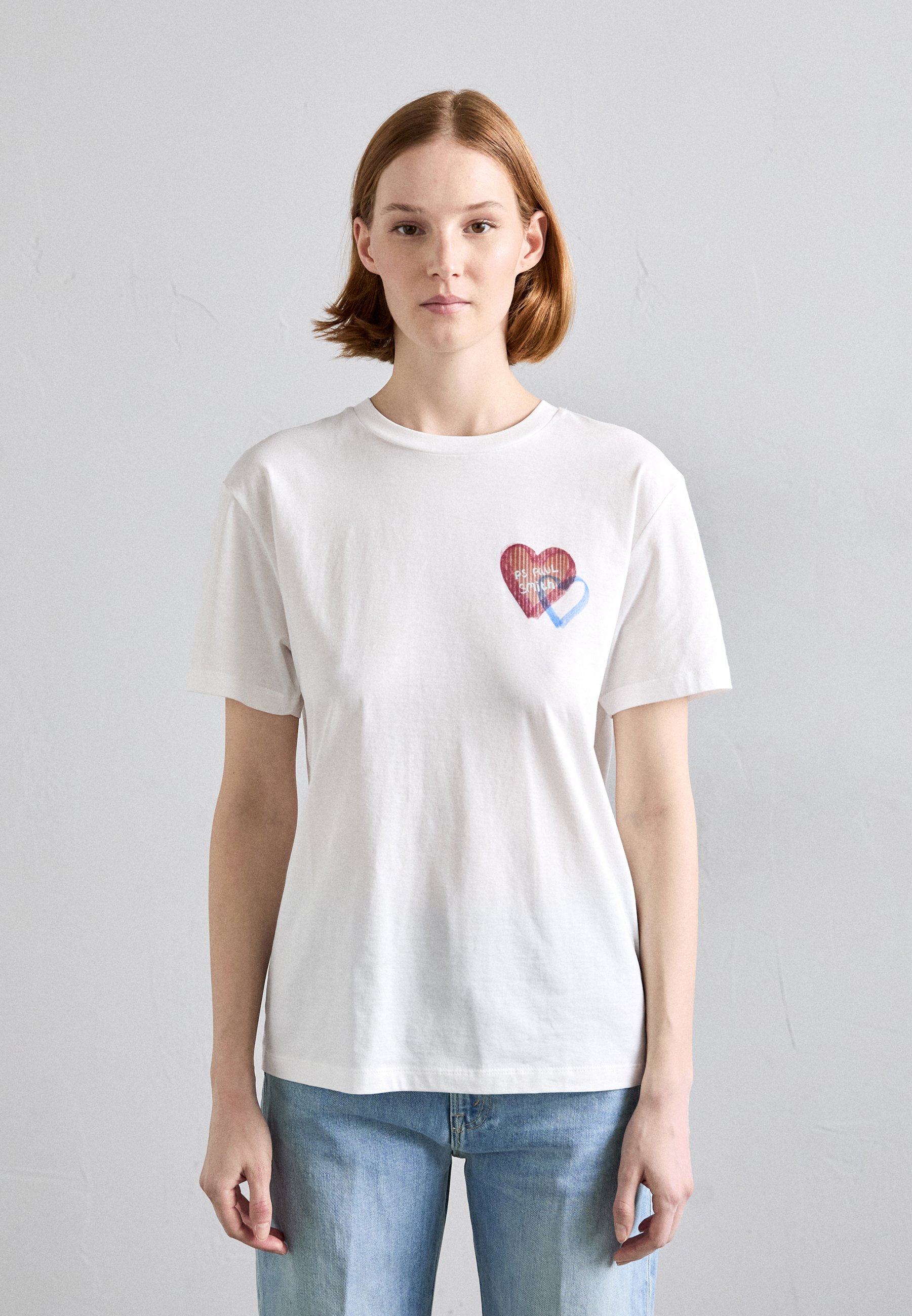 PS Paul Smith HEART Print T-shirt white