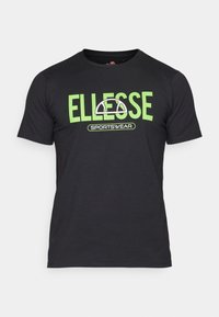 Ellesse Neri T-Shirt Donna, Collezione Sartoria, Jersey Di Cotone 100%, Vestibilità Rilassata Con Stampa Plastisol