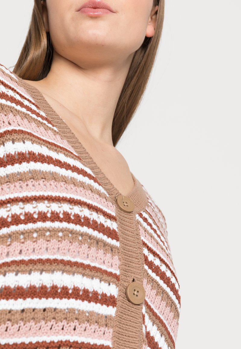 Damen Strickjacken | Hollister Co. CARDI STRIPE Strickjacke multi stripe/braun - NM12730 Damen Strickjacken | Hollister Co. CARDI STRIPE Strickjacke multi stripe/braun - NM12730