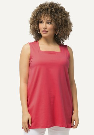 LONG  CARREE-AUSSCHNITT ÄRMELLOS - Top - dark coral