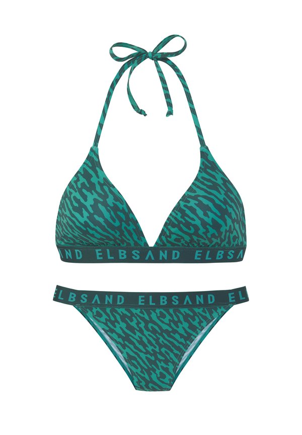 SET - Bikini - petrol bedruckt