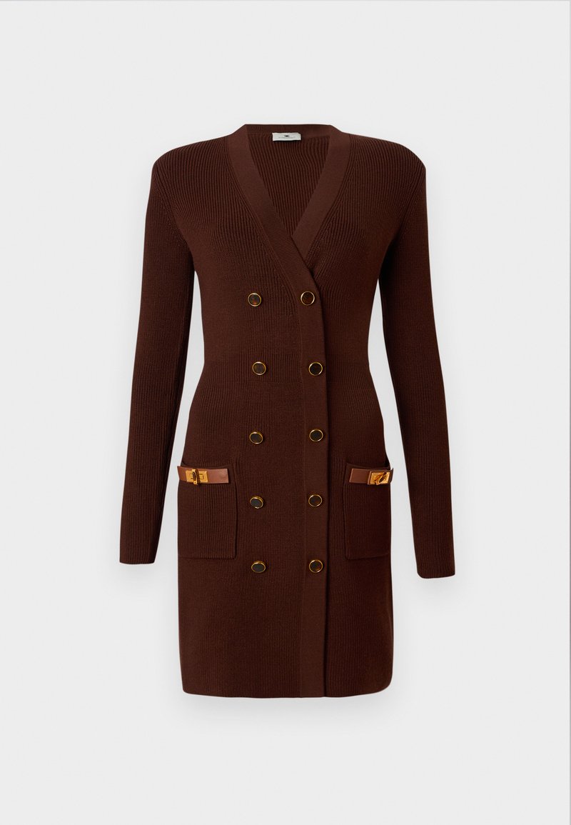 elisabetta franchi knitted dress Elisabetta Franchi - Ribbed knit dress panna