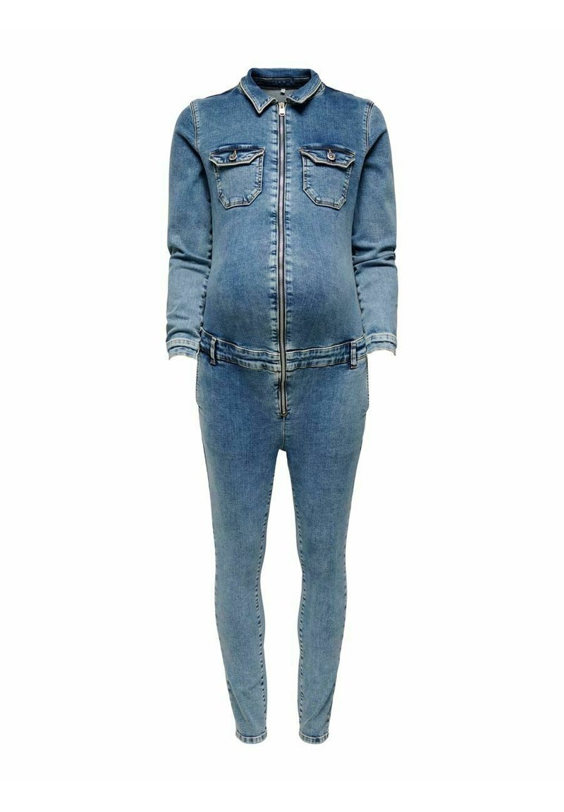 ONLY MATERNITY Jumpsuit light blue denim/lightblue denim Zalando.de