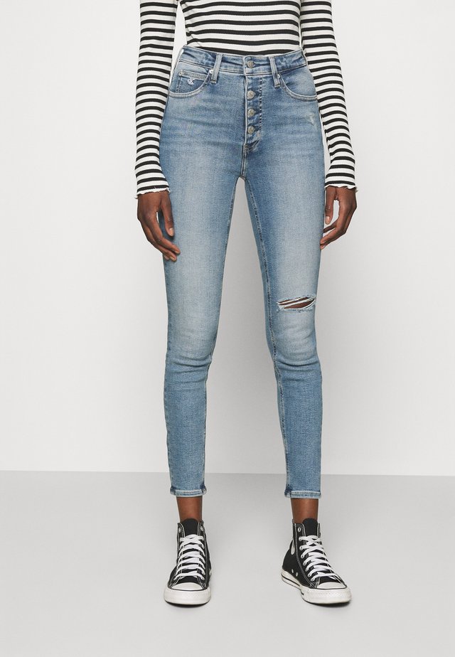 HIGH RISE ANKLE - Jeans Skinny Fit - denim medium