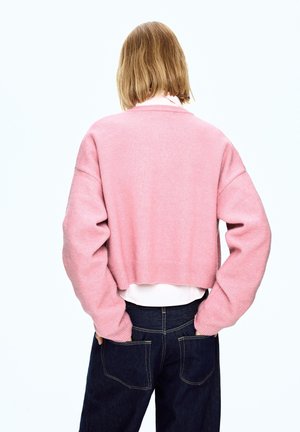 Bershka SOFT TOUCH BUTTONED - Vesta na kopčanje - light pink
