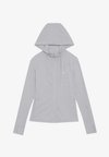ZIP UP SPORTS SWEAT WITH HOOD - Majica s kapuljačom i patentnim zatvaračem - mottled light grey