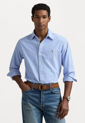 CUSTOM FIT GINGHAM OXFORD SHIRT - Chemise - light blue/white