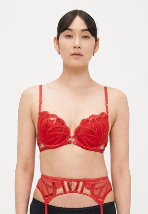 DESIRING DECADENCE PADDED PLUNGE - Bøjle-bh - red