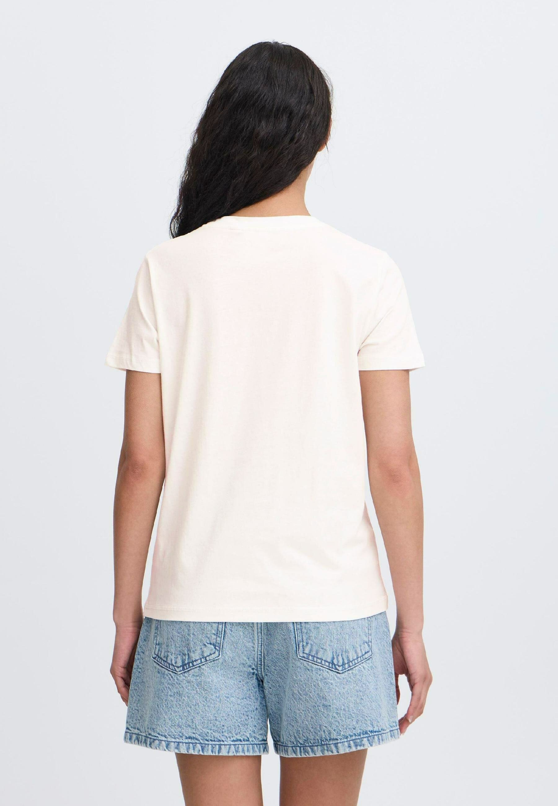CAMINO - Print T-shirt - cloud dancer w bright rose