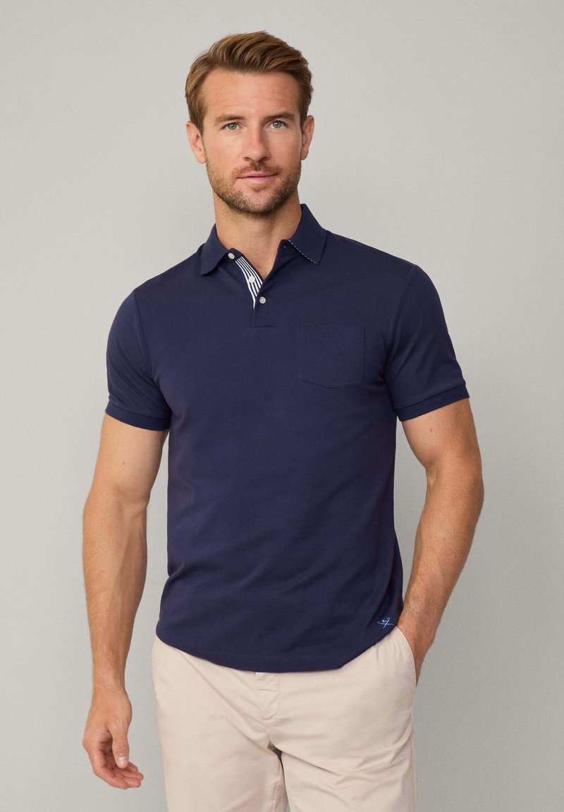 Hackett London PIMA STR CLR PKT - Polo majica - ink blue