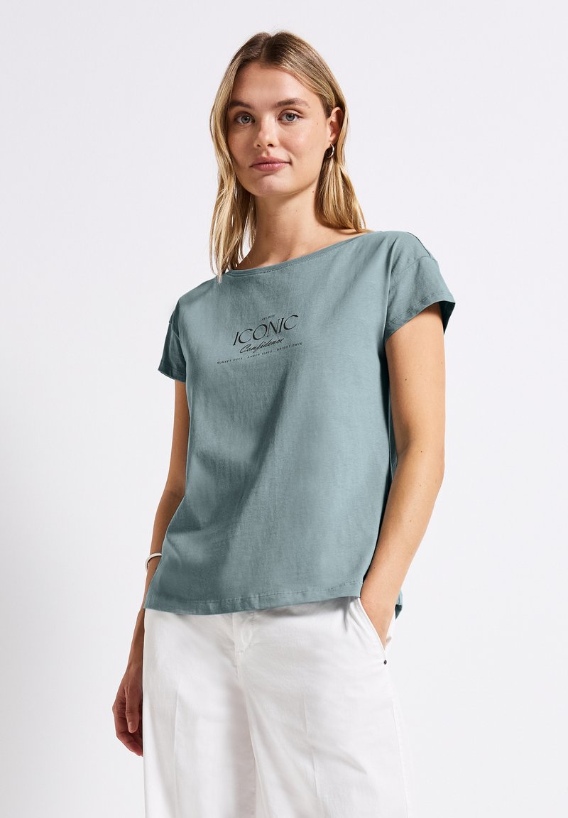 Street One Print T-shirt - blau
