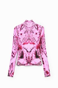 Desigual Top s dlouhým rukávem - rosa desierto