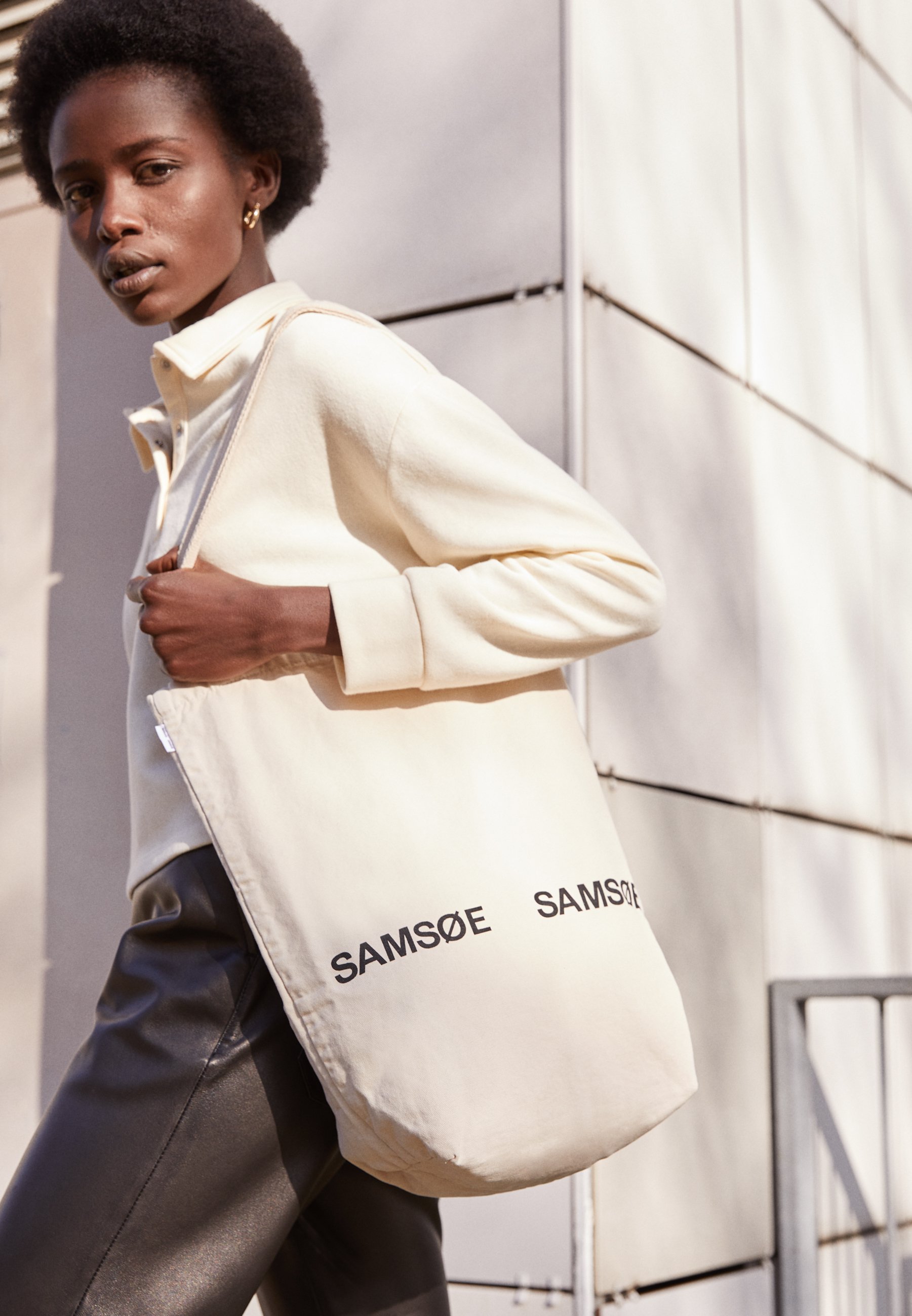 Samsøe Samsøe FRIN - Shopper - warm white/crème - Zalando.nl