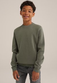 WE Fashion STRUCTUUR - Pulover - green