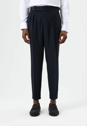 PLEATED - Broek - navyblue