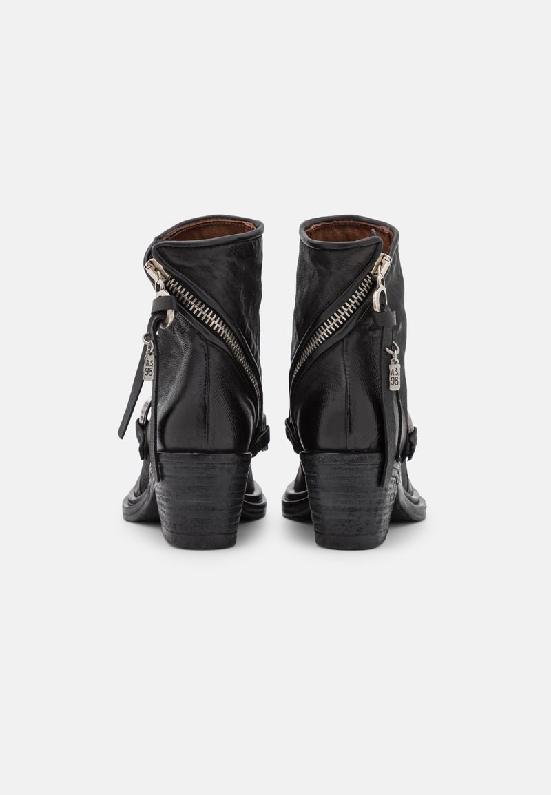 Damen Ankle Boots | A.S.98 Cowboy-/Bikerstiefelette nero/schwarz - OH61386 Damen Ankle Boots | A.S.98 Cowboy-/Bikerstiefelette nero/schwarz - OH61386