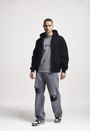 2Y Studios ANDUIN RIPPED BAGGY - Baggy fit teksad - grey