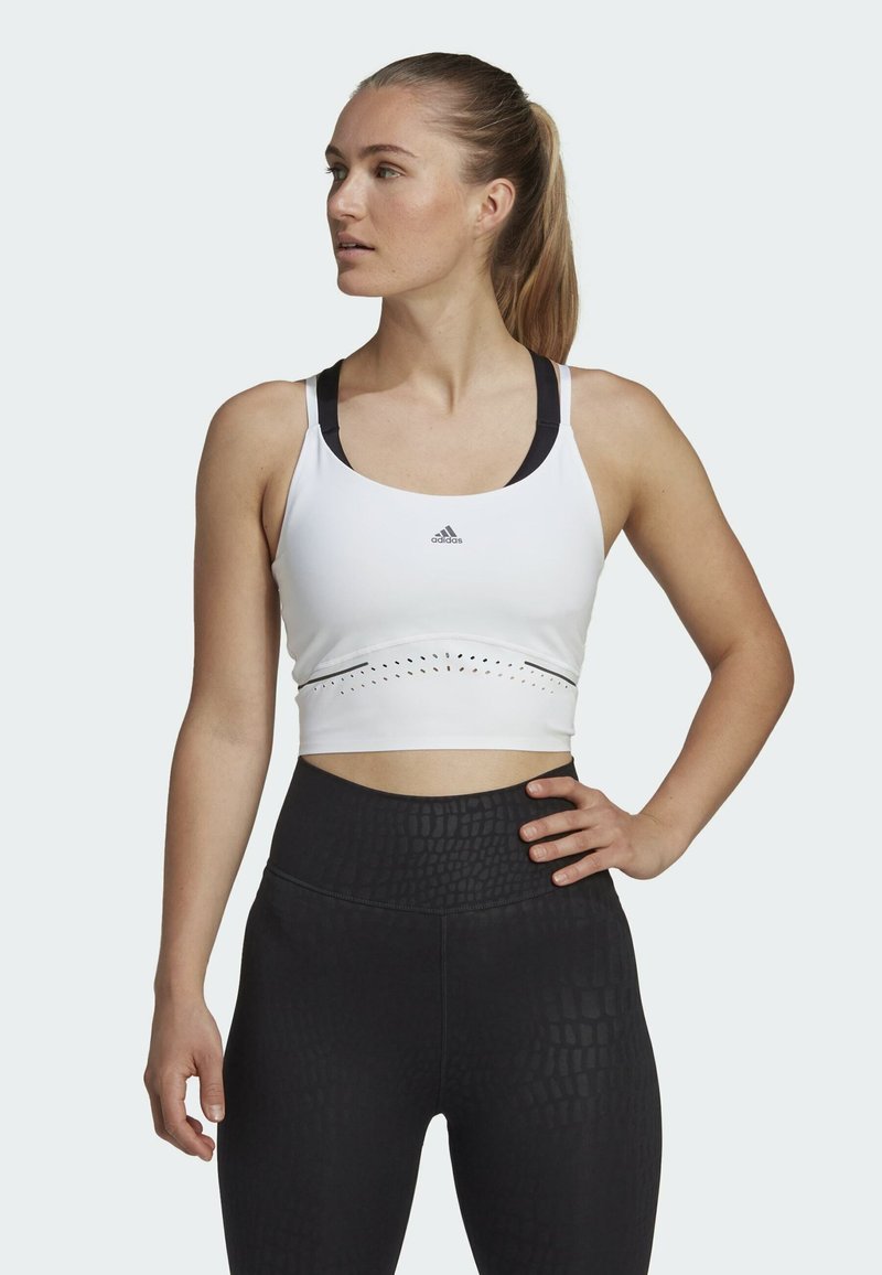 adidas Performance HIGH INTENSITY Light support sports bra white